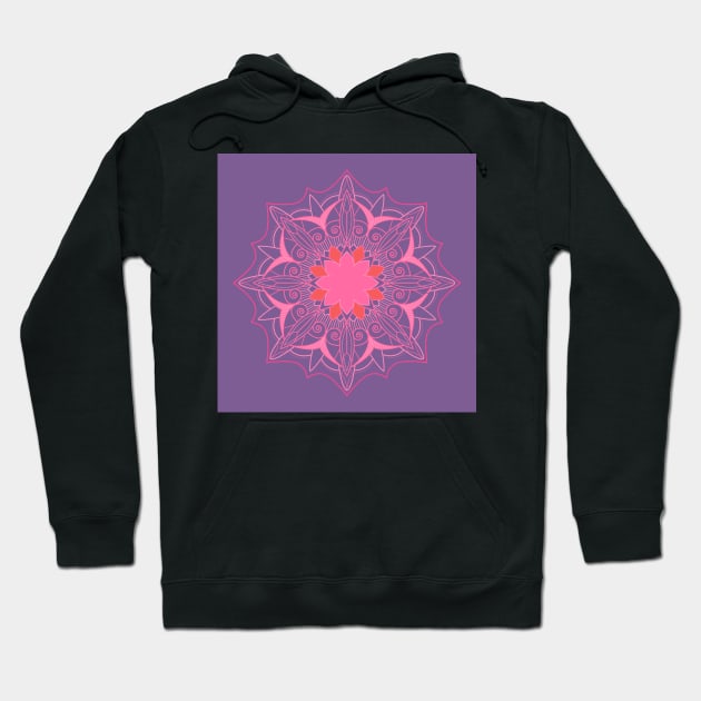 Pink & Purple Mandala Art Hoodie by NewburyBoutique